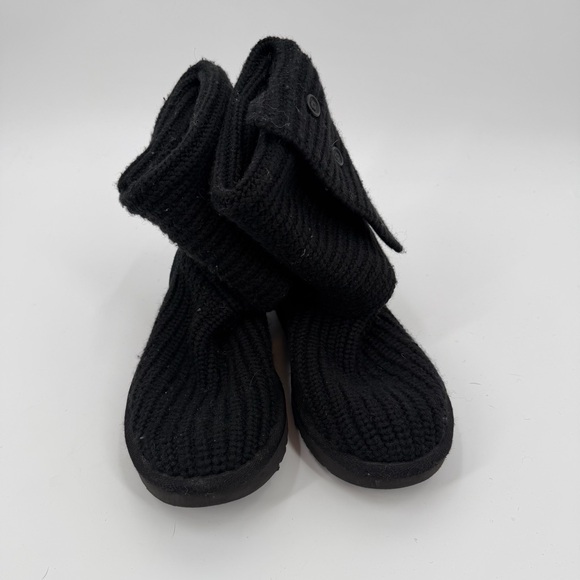 UGG Black Cardigan Knit Boots - Picture 1 of 5